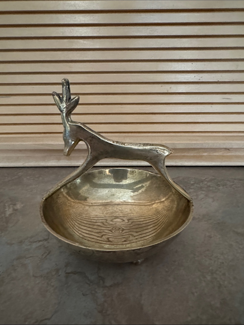 Silver tone Deer Accent Bowl - Home Art Decorative Catchall